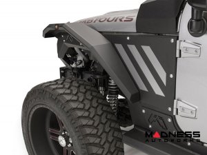 Jeep Wrangler JL Fender Flares - Fab Fours - Front - Mid Width Flare For Base System